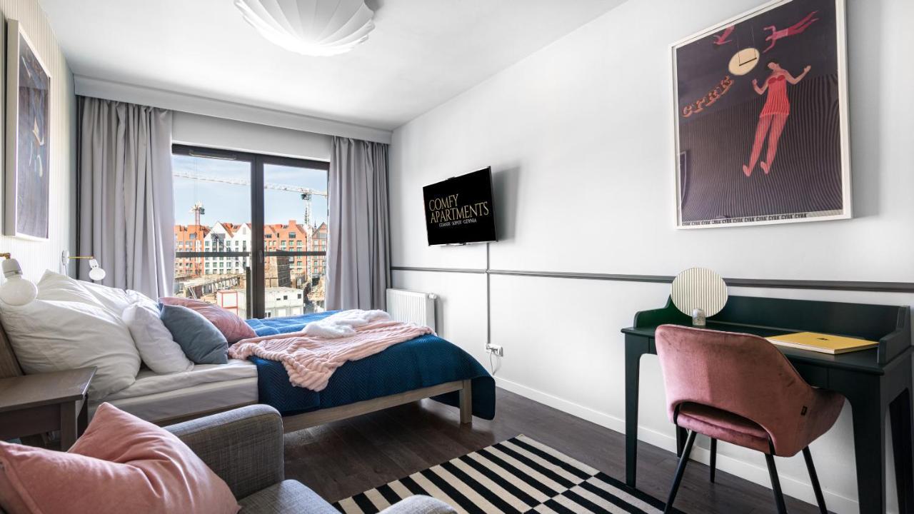 גדנסק Waterlane W Oknami Na Rzeke - Marina View - Comfy Apartments מראה חיצוני תמונה