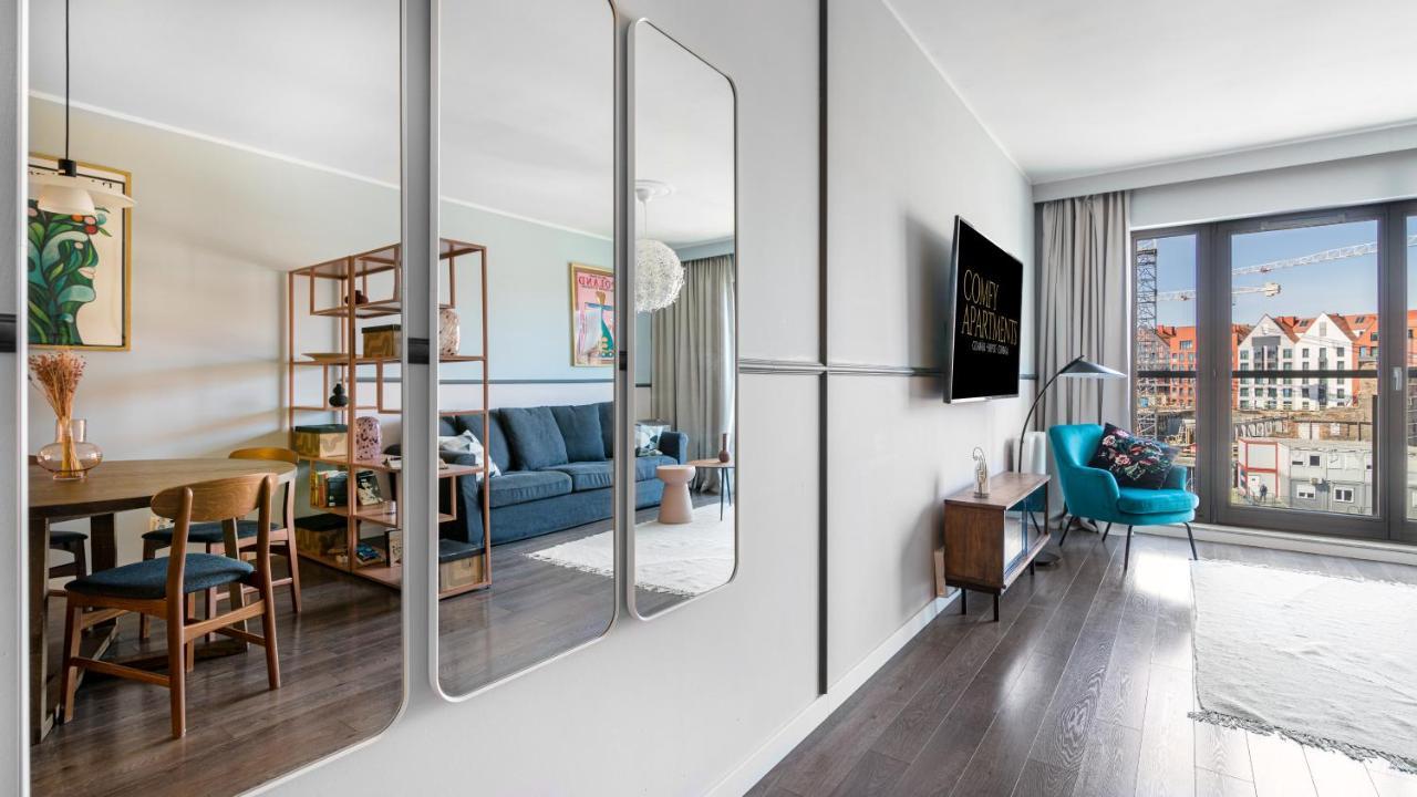 גדנסק Waterlane W Oknami Na Rzeke - Marina View - Comfy Apartments מראה חיצוני תמונה